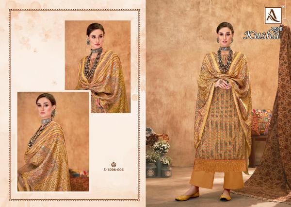 Alok Kusha Pashmina Digital Print Embroidery Dress Material Collection 